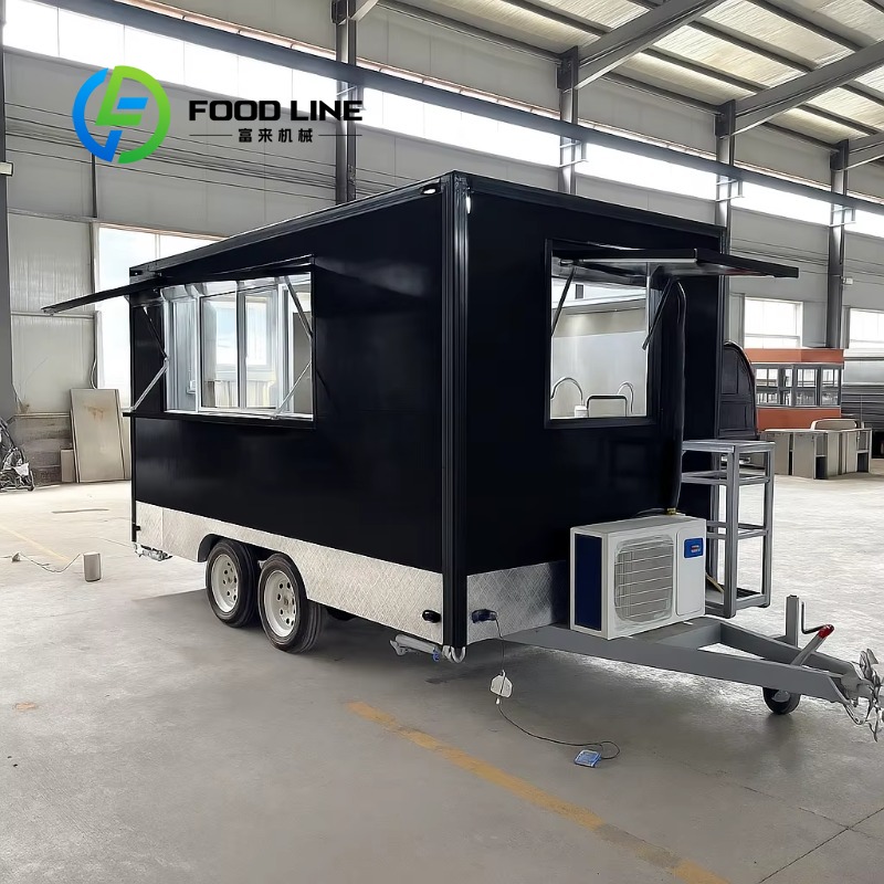 Food Truck With Snacks - Customized Mobile Kitchen Outdoor Square Food