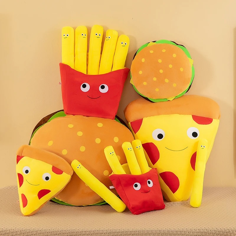 French Fries Hamburger Plush T - Foody Snacks 评论和价格