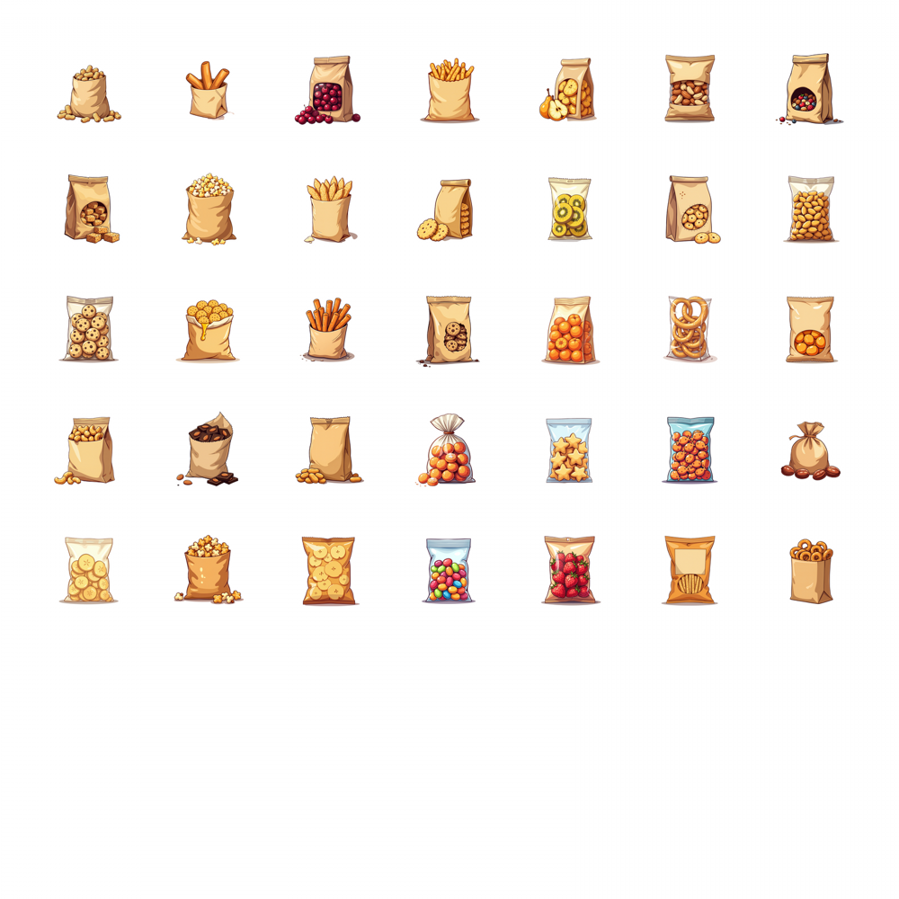 35pcs-100pcs Decals  crunchy S - Food Snacks Label 评论和价格