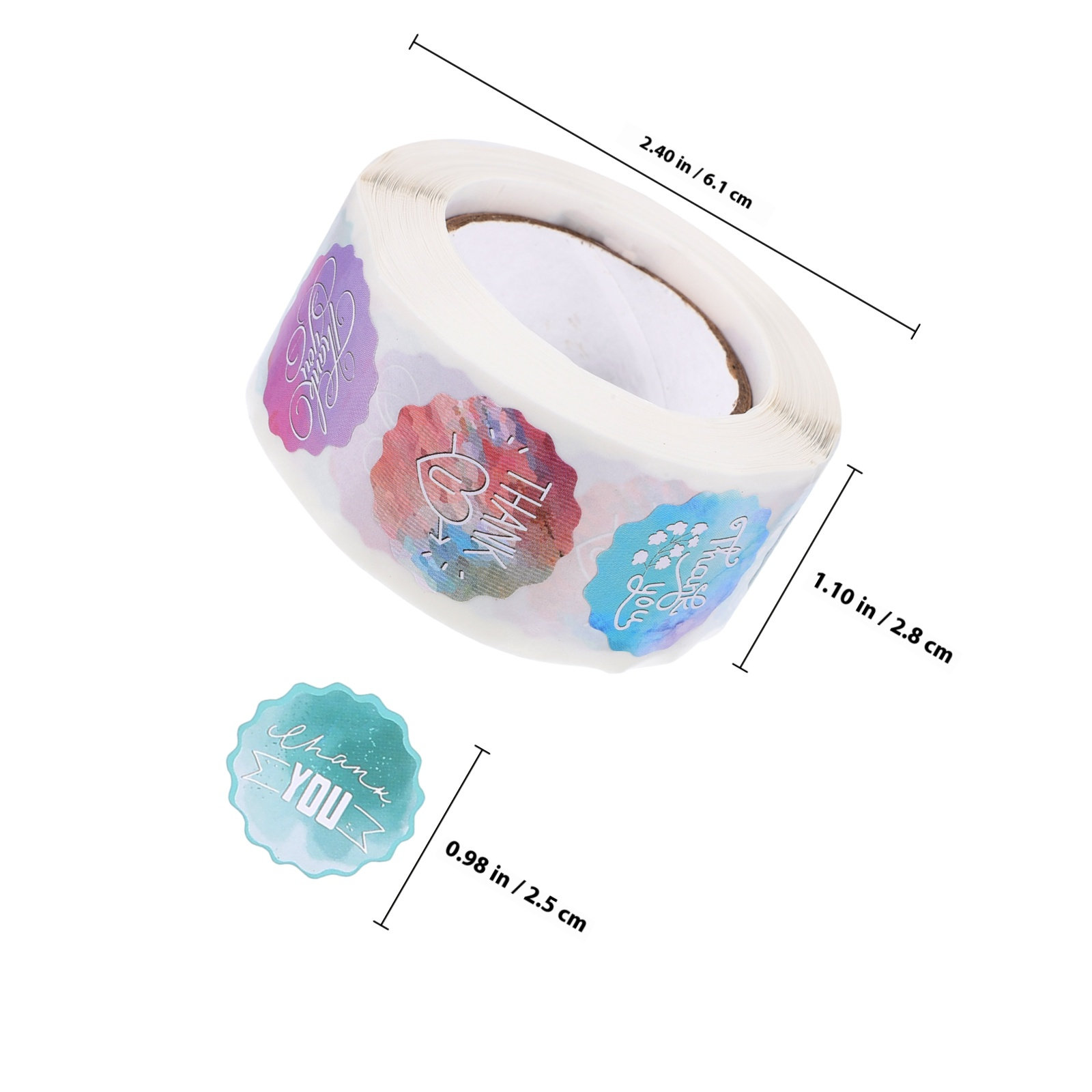 1 Roll Self-Adhesive Thank You - Food Snacks Label 评论和价格