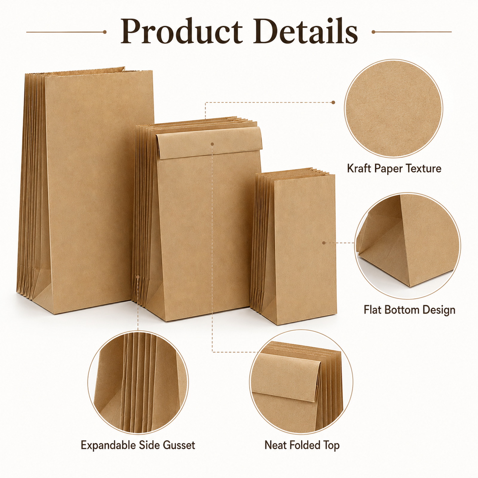 10-30Pcs Eco-Friendly Kraft Br - Food Day Snacks 评论和价格