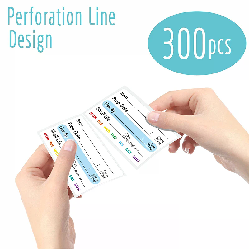 300Pcs/Roll Kitchen Date Food  - Food Snacks Label 评论和价格