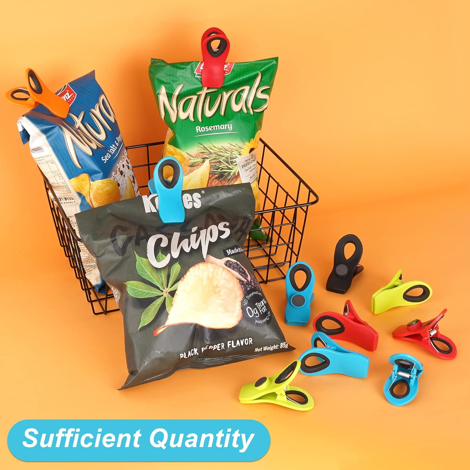 12 Pack Chip Clips for Food St - Food Snacks Images 评论和价格