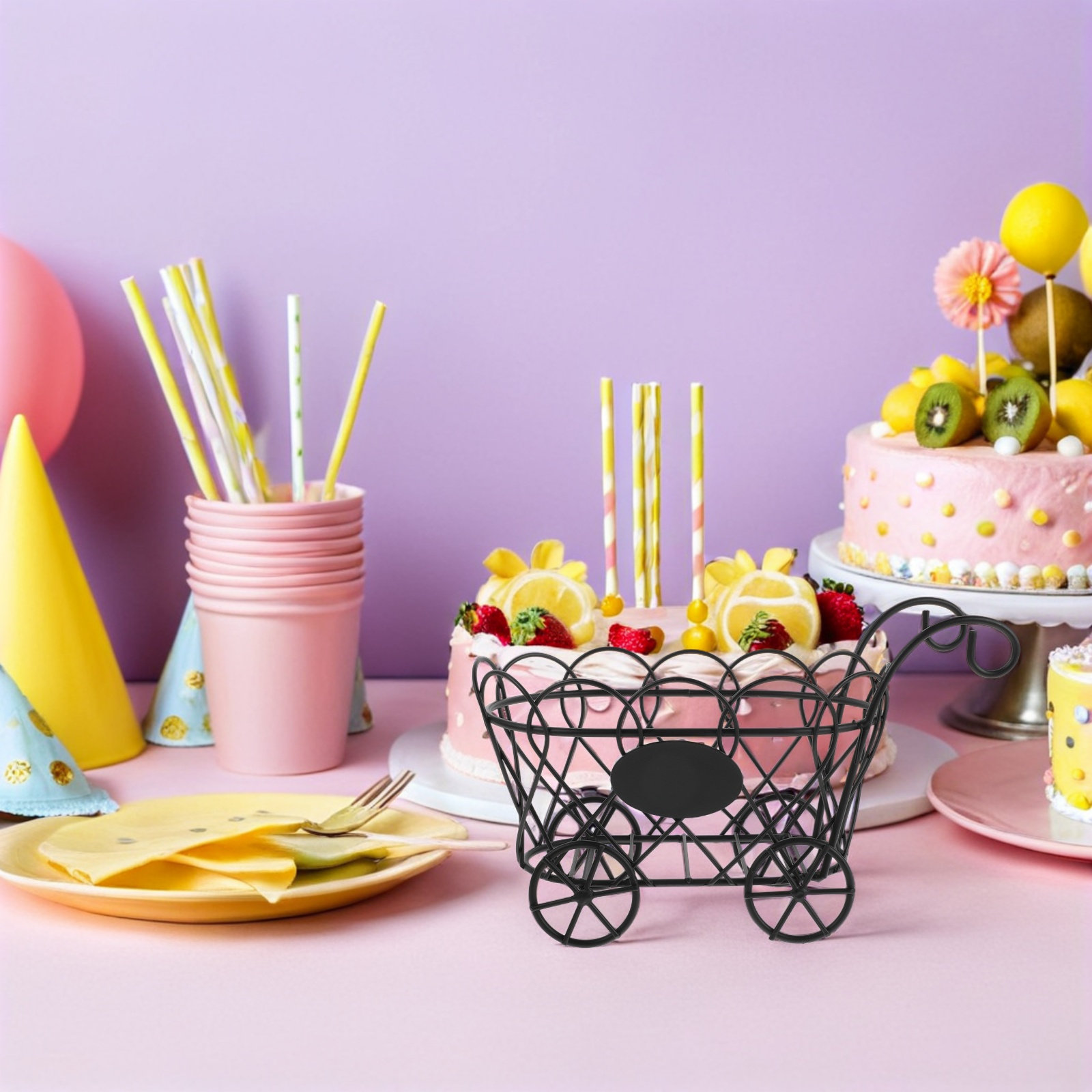 French Fries Basket Cradle Car - Food Snacks Party 评论和价格
