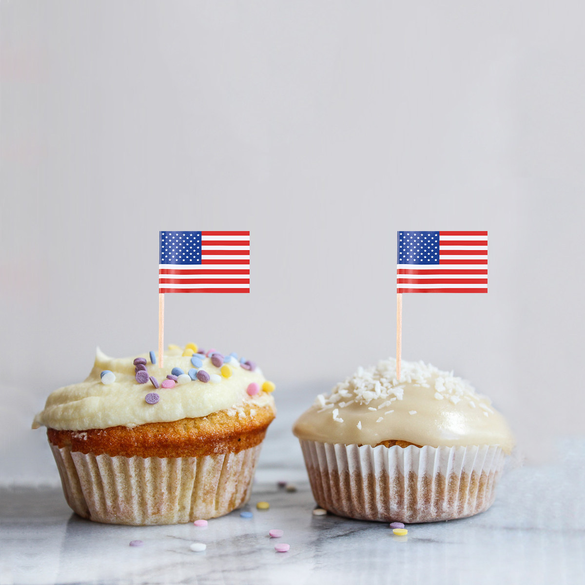 100Pcs American Flag Picks 2.5 - Food Snacks Party 评论和价格