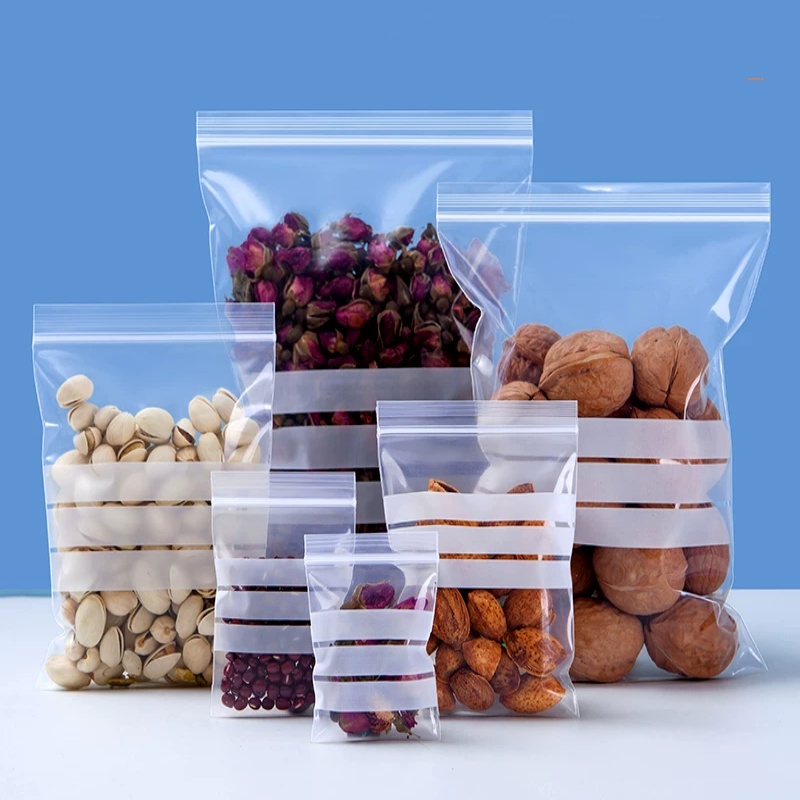 200PCS Clear PE Writing Ziploc - Food Snacks Label 评论和价格