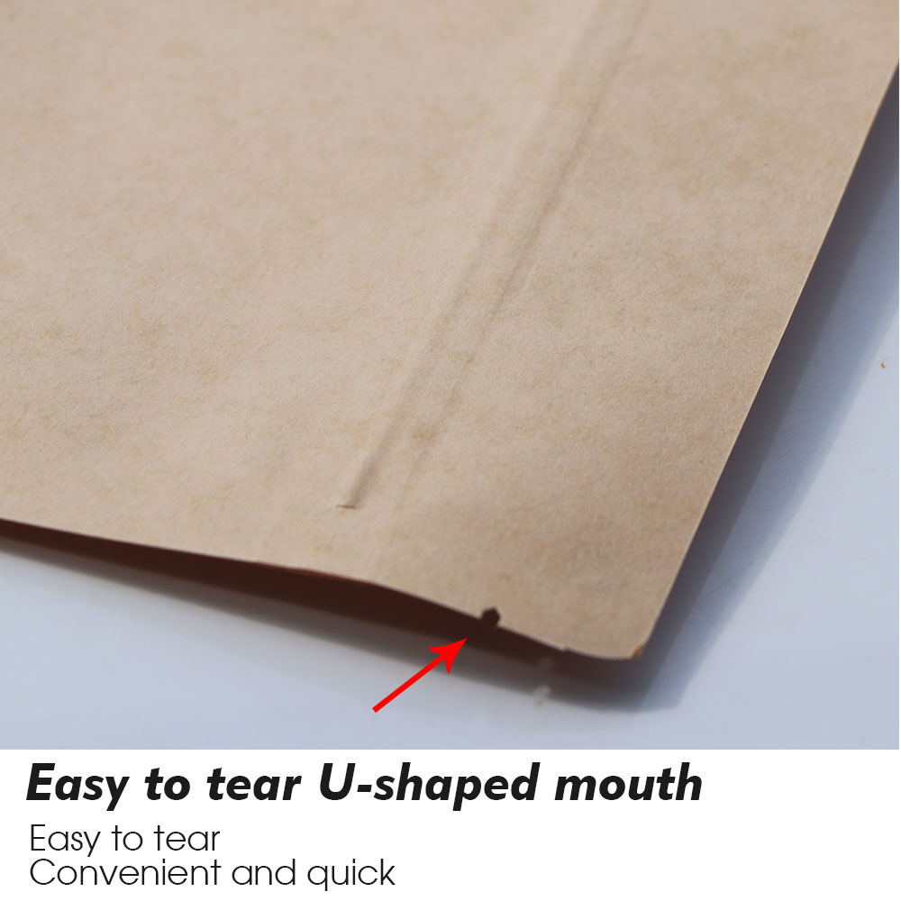 Kraft Paper Zip Lock Bags with - Food Day Snacks 评论和价格