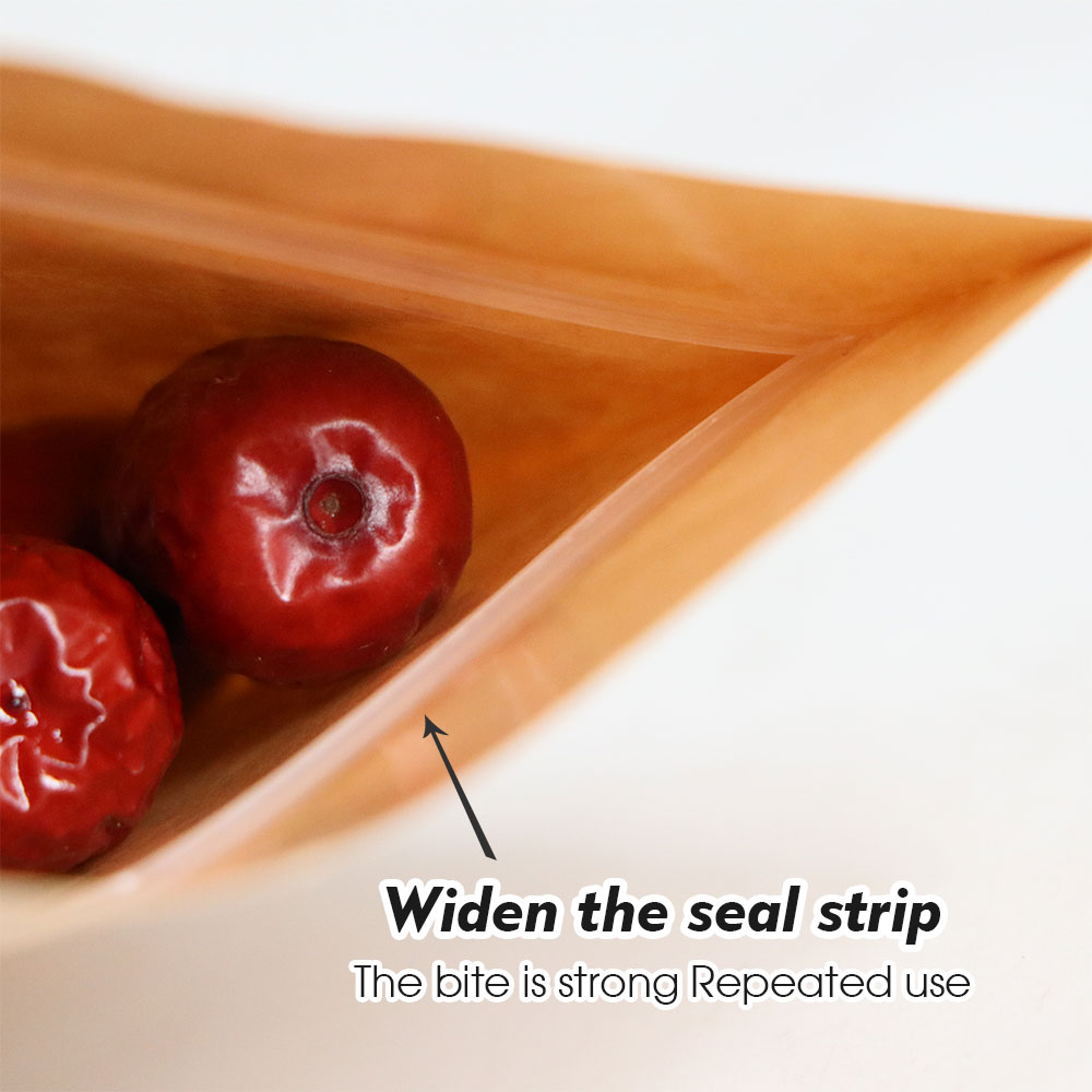 Kraft Paper Zip Lock Bags with - Food Day Snacks 评论和价格
