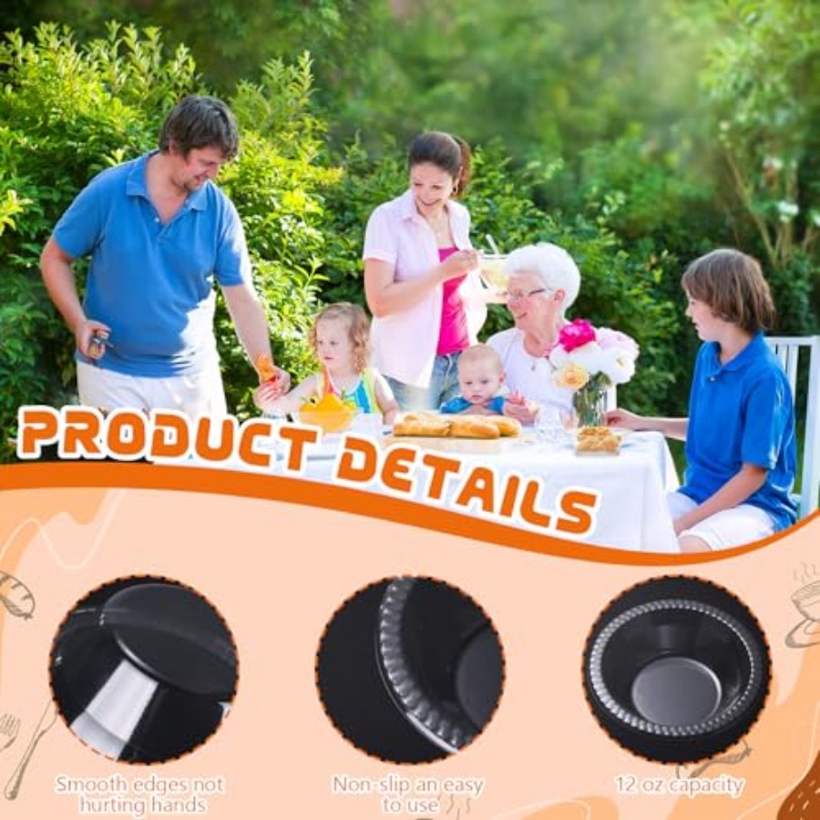 30 Pack 12 oz Disposable Plast - Food Snacks Party 评论和价格