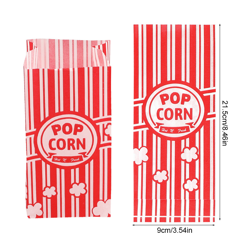 50Pcs Popcorn Packaging Bags S - Food Snacks Party 评论和价格