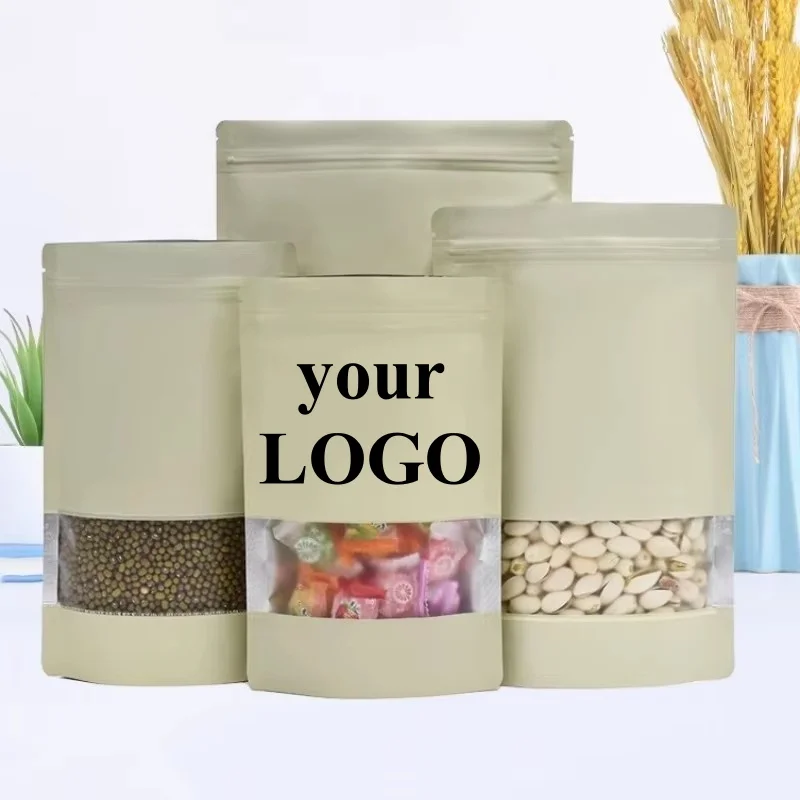 100PCS Stand Up Matte Beige Al - Food Snacks That Are Green 评论和价格