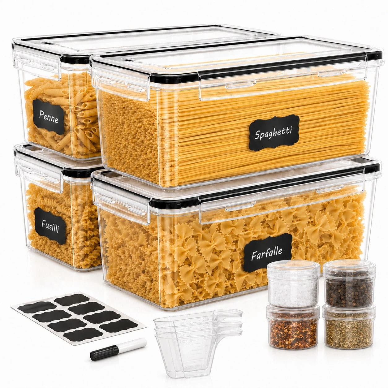 8PCS Airtight Food Storage Con - Food Snacks Label 评论和价格