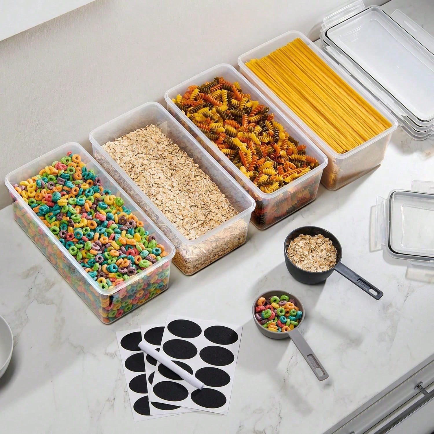 8PCS Airtight Food Storage Con - Food Snacks Label 评论和价格
